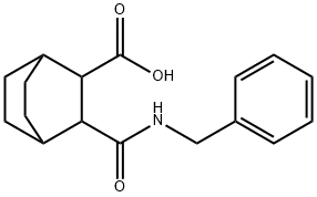 3-(benzylcarbamoyl)bicyclo[2.2.2]octane-2-carboxylic acid Struktur