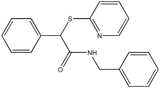 N-benzyl-2-phenyl-2-(pyridin-2-ylsulfanyl)acetamide Struktur