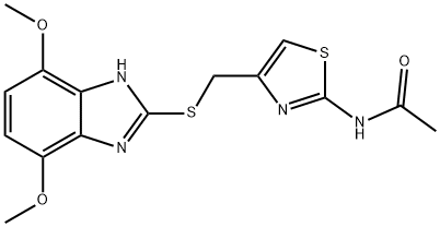 N-(4-{[(4,7-dimethoxy-1H-benzimidazol-2-yl)sulfanyl]methyl}-1,3-thiazol-2-yl)acetamide Struktur