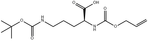 N5-[(1,1-Dimethylethoxy)carbonyl]-N2-[(2-propen-1-yloxy)carbonyl]-L-ornithine Struktur