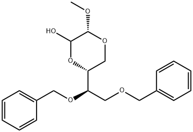 1,4-Dioxan-2-ol, 6-[(1R)-1,2-bis(phenylmethoxy)ethyl]-3-methoxy-, (3R,6R)- Struktur