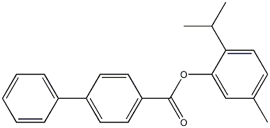 2-isopropyl-5-methylphenyl 4-biphenylcarboxylate Struktur