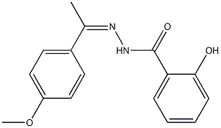 2-hydroxy-N'-[1-(4-methoxyphenyl)ethylidene]benzohydrazide Struktur