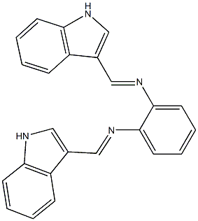 N,N'-bis(1H-indol-3-ylmethylene)-1,2-benzenediamine Struktur