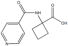 1-(isonicotinamido)cyclobutanecarboxylic acid Struktur