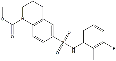 methyl 6-(N-(3-fluoro-2-methylphenyl)sulfamoyl)-3,4-dihydroquinoline-1(2H)-carboxylate Struktur