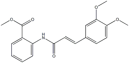 (E)-methyl 2-(3-(3,4-dimethoxyphenyl)acrylamido)benzoate Struktur