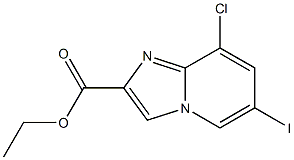 8-Chloro-6-iodo-imidazo[1,2-a]pyridine-2-carboxylic acid ethyl ester Struktur