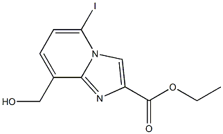 8-Hydroxymethyl-5-iodo-imidazo[1,2-a]pyridine-2-carboxylic acid ethyl ester Struktur