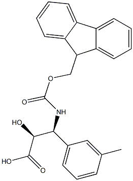 N-Fmoc-(2S,3S)-3-Amino-2-hydroxy-3-m-tolyl-propionic     acid Struktur