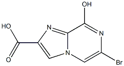 6-Bromo-8-hydroxy-imidazo[1,2-a]pyrazine-2-carboxylic acid Struktur