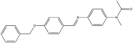 N-(4-{[4-(benzyloxy)benzylidene]amino}phenyl)-N-methylacetamide Struktur