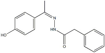 N'-[1-(4-hydroxyphenyl)ethylidene]-2-phenylacetohydrazide Struktur