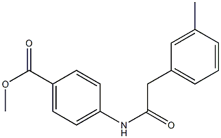 methyl 4-(2-(m-tolyl)acetamido)benzoate Struktur