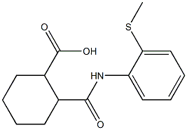 2-((2-(methylthio)phenyl)carbamoyl)cyclohexanecarboxylic acid Struktur