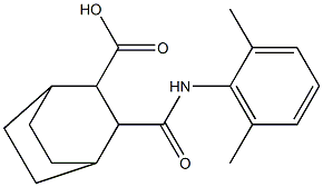 3-((2,6-dimethylphenyl)carbamoyl)bicyclo[2.2.2]octane-2-carboxylic acid Struktur