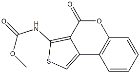 methyl (4-oxo-4H-thieno[3,4-c]chromen-3-yl)carbamate Struktur