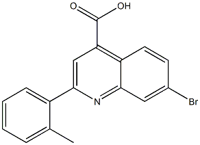 7-bromo-2-(o-tolyl)quinoline-4-carboxylic acid Struktur