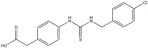 2-(4-(3-(4-chlorobenzyl)thioureido)phenyl)acetic acid Struktur