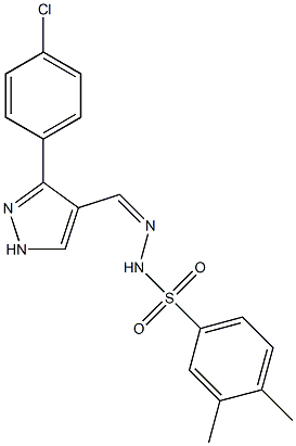 (Z)-N'-((3-(4-chlorophenyl)-1H-pyrazol-4-yl)methylene)-3,4-dimethylbenzenesulfonohydrazide Struktur