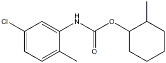 2-METHYLCYCLOHEXYL N-(5-CHLORO-2-METHYLPHENYL)CARBAMATE Struktur