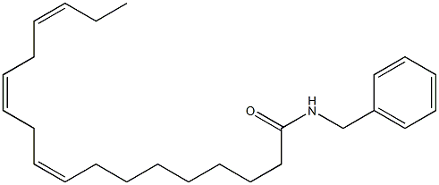 N-benzyl(9Z,12Z,15Z)-octadeca-9,12,15-trienamide Struktur