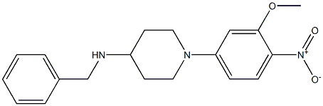 N-benzyl-1-(3-methoxy-4-nitrophenyl)piperidin-4-amine Struktur