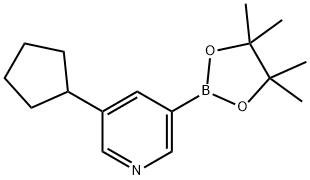 5-Cyclopentylpyridine-3-boronic acid pinacol ester Struktur