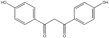 1,3-bis(4-hydroxyphenyl)propane-1,3-dione Struktur