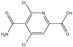 5-Carbamoyl-4,6-dichloro-pyridine-2-carboxylic acid Struktur