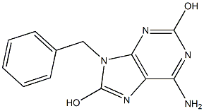 6-amino-9-benzyl-9H-purine-2,8-diol Struktur