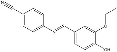 4-[(3-ethoxy-4-hydroxybenzylidene)amino]benzonitrile Struktur