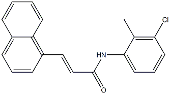 N-(3-chloro-2-methylphenyl)-3-(1-naphthyl)acrylamide Struktur