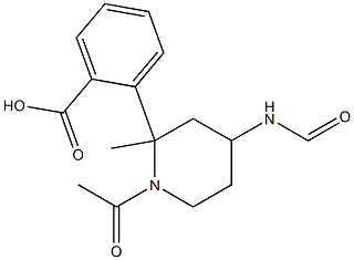 methyl 2-(1-acetylpiperidine-4-carboxamido)benzoate Struktur