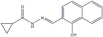 (E)-N'-((1-hydroxynaphthalen-2-yl)methylene)cyclopropanecarbohydrazide Struktur