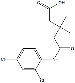 5-((2,4-dichlorophenyl)amino)-3,3-dimethyl-5-oxopentanoic acid Struktur