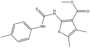 methyl 4,5-dimethyl-2-(3-(p-tolyl)thioureido)thiophene-3-carboxylate Struktur