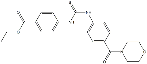 ethyl 4-(3-(4-(morpholine-4-carbonyl)phenyl)thioureido)benzoate Struktur