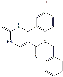 benzyl 4-(3-hydroxyphenyl)-6-methyl-2-oxo-1,2,3,4-tetrahydropyrimidine-5-carboxylate Struktur