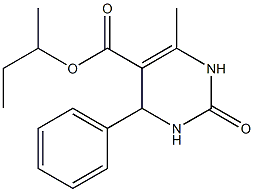 sec-butyl 6-methyl-2-oxo-4-phenyl-1,2,3,4-tetrahydropyrimidine-5-carboxylate Struktur