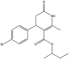 sec-butyl 4-(4-bromophenyl)-2-methyl-6-oxo-1,4,5,6-tetrahydropyridine-3-carboxylate Struktur