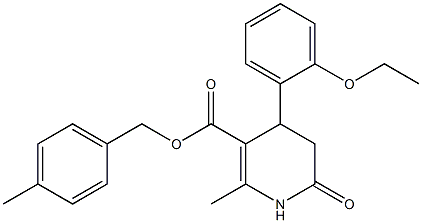 4-methylbenzyl 4-(2-ethoxyphenyl)-2-methyl-6-oxo-1,4,5,6-tetrahydropyridine-3-carboxylate Struktur