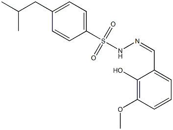 (Z)-N'-(2-hydroxy-3-methoxybenzylidene)-4-isobutylbenzenesulfonohydrazide Struktur