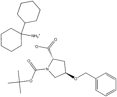 Boc-O-benzyl-L-trans-4-hydroxyproline dicyclohexylammonium salt Struktur