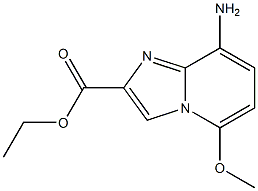 8-Amino-5-methoxy-imidazo[1,2-a]pyridine-2-carboxylic acid ethyl ester Struktur