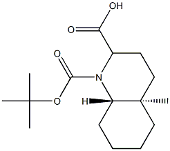 (4aR,8aS)-1-(tert-butoxycarbonyl)-4a-methyldecahydroquinoline-2-carboxylic acid Struktur