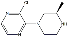 (R)-2-chloro-3-(3-methylpiperazin-1-yl)pyrazine Struktur