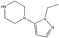 1-(1-ethyl-1H-pyrazol-5-yl)piperazine Struktur