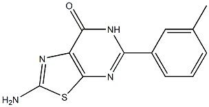 2-amino-5-m-tolylthiazolo[5,4-d]pyrimidin-7(6H)-one Struktur