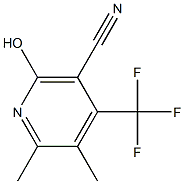 2-hydroxy-5,6-dimethyl-4-(trifluoromethyl)nicotinonitrile Struktur